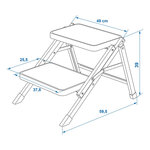 Scaletta pieghevole a 2 gradini