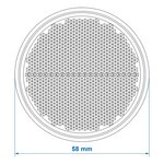 Riflettore arancione 58 mm autoadesivo con piastra di base x10 pezzi