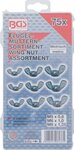 Assortimento dadi a farfalla 75 pz