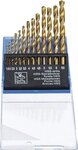 Serie di punte elicoidali HSS nitruro di titanio 1,5 - 6,5 mm 13 pz