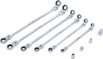 Set di chiavi a cricchetto doppio 8 - 19 mm 10 pz