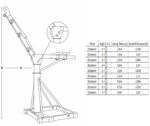 Gru da cantiere 500 kg 25 m elettrica 230V – Rotazione a 360°
