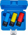 Set di bussole macch.riv.plastica (1/2) 17 / 19 / 21 mm 3 pz