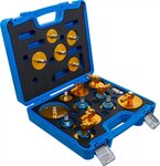 Set di adattatori per apparecchio per spurgo freni 17 pz