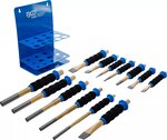 Set cacciaspine / bulini / scalpello piatto con protezione per le mani 13 pz