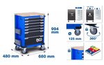 Carrello portautensili 7 cassetti vuoto