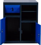 Mobile di base con supporto per rotelle e modulo per rifiuti