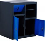 Mobile di base con supporto per rotelle e modulo per rifiuti