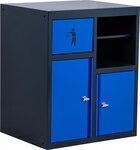 Mobile di base con supporto per rotelle e modulo per rifiuti