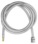 Tubo doccia in metallo 1,5 m 3/8 dado girevole - 1/2 cono x5 pezzi
