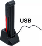 Lampada pieghevole a batteria COB-LED 6,5 W con stazione di ricarica