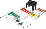 Serie di cacciaviti con assortimento inserti in un supporto in plastica 44 pz
