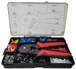Pinza crimpatrice per capicorda 0,25 – 10 mm² con assortimento 0,5 – 10 mm²