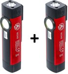 Lampada portatile COB-LED / UV in alluminio 1 W x2 pezzi