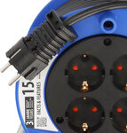 Avvolgicavo nero 15 m H05VV-F 3G1,5