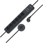 Multipresa Comfort Switch 6 prese antracite 2m H05VV-F 3G1,5