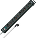 Multipresa 10 prese nero 3m H05VV-F 3G1,5