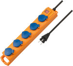 Multipresa SL 554 DE IP54, 5 prese, gialla/blu, 2 m H07RN-F 3G1,5 con interruttore