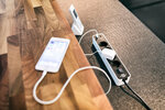 Multipresa con USB 4 prese bianco/nero 1,5 m H05VV-F 3G1,5 con interruttore