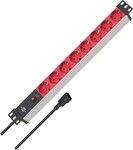 Multipresa 8 prese 2m H05VV-F 3G1,0 + interruttore