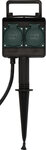 Presa da giardino con picchetto di terra IP44 doppia 1,4 m H07RN-F 3G1,5