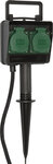 Presa da giardino con picchetto di terra IP44 doppia 1,4 m H07RN-F 3G1,5