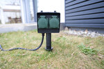 Presa da giardino con picchetto di terra IP44 doppia 1,4 m H07RN-F 3G1,5
