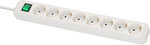 Multipresa con interruttore 8 prese bianca 3 m H05VV-F 3G1,5