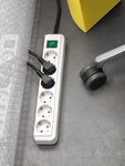 Multipresa con interruttore 8 prese bianca 3 m H05VV-F 3G1,5