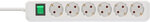 Multipresa con interruttore 6 prese bianca 3 m H05VV-F 3G1,5