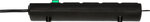 Multipresa con spina piatta 4 prese nera 2m H05VV-F 3G1,5