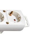 Multipresa con spina piatta 6 prese bianca 2 m H05VV-F 3G1,5
