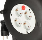 Avvolgicavo Vario VL2-X 4 prese 10m H05VV-F 3G1,5 nero/grigio chiaro