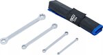 Set di chiavi ad anello con teste a profilo E piatto E6xE8 - E20xE24 a 4 pezzi
