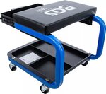 Sgabello da officina con rotelle con cassetto