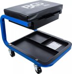 Sgabello da officina con rotelle con cassetto