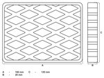 Pad in gomma per ponti sollevatori 160 x 120 x 20 mm