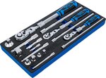 Serie di cricchetti reversibili estensibile snodabile (1/4) - (3/8) - (1/2) 17 pz