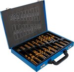 Serie di punte elicoidali e frese a gradini HSS nitruro di titanio 1 - 10 mm 231 pz