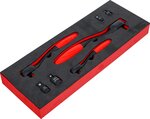 Set di adattatori e cricchetto reversibile dentatura fine quadro esterno (1/4) - (3/8) - (1/2) 7 pz