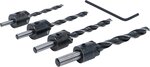 Set di punte per legno con svasatore 4 pz