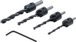 Set di punte per legno con svasatore 4 pz