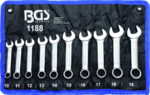 Set chiavi ad anello Corto, 10 pezzi, 10-19mm