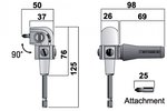 Portapunte ad angolo retto 75 Nm