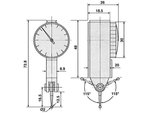 Sonda orientabile inclinabile 0,8 mm / 0,01 mm