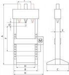 Pressa idraulica manuale 50 tonnellate