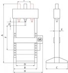 Pressa idraulica manuale 20t