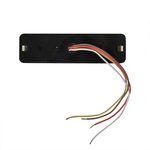 Fanale posteriore 12 24V 3 funzioni 135x38mm LED con supporto nero