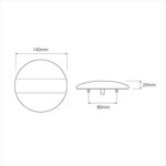 Fanale posteriore 12 24V 3 funzioni 140mm STI LED
