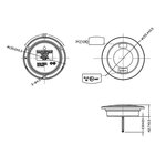 Fanale posteriore 3 funzioni 122mm 24LED cromato